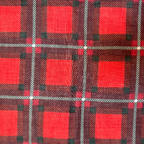 Vintage Lehner Plaid Scarf - Hand-Rolled Edges - Picture 7 of 7